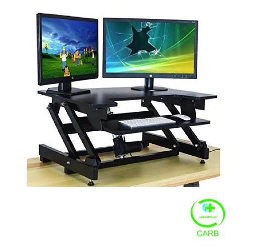 800mm*600mm Electric Sit Stand Workstation Standing Desk