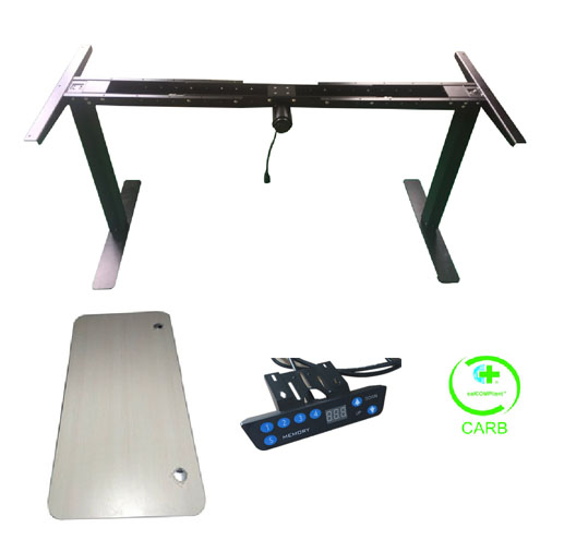 1300x700mm Two Legs Foldable Single Motor Two-stage Steel Lifting Desk