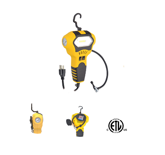 3 In 1 Handheld Work Light With Cable with ground outlet-18AWG