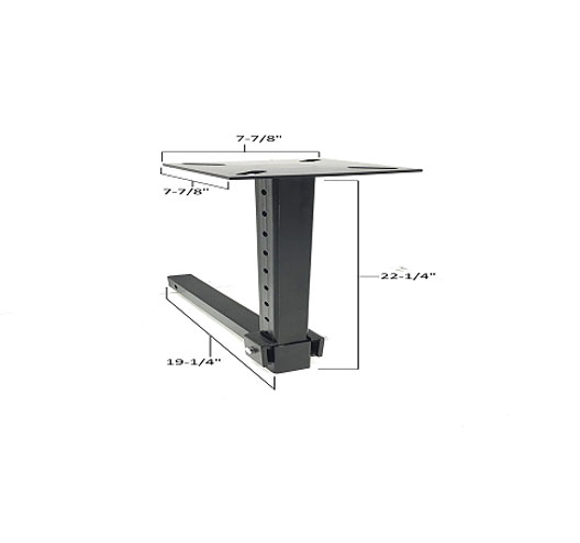 7-7/8" X 7-7/8" Steel Hitch Mount Vise Plate With Adjustable Height