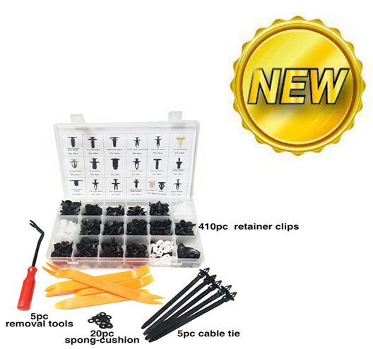 440pc Car Retainer Clips &Plastic Fasteners Kit