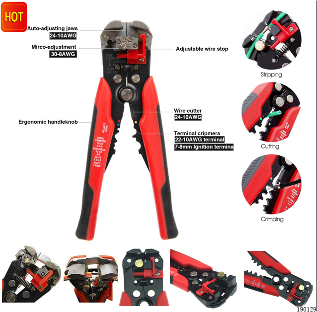 8" Auto Wire Stripper & Crimpers