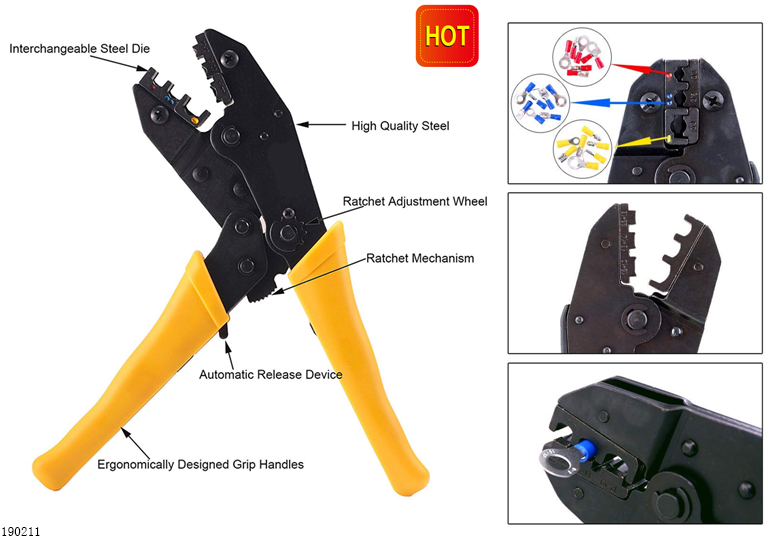 8" Ratchet Crimping Tool