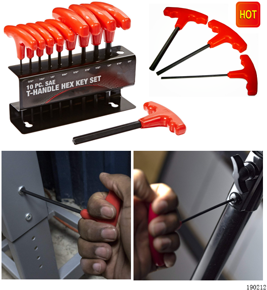 10Pc Hex Key T Handle  Set SAE