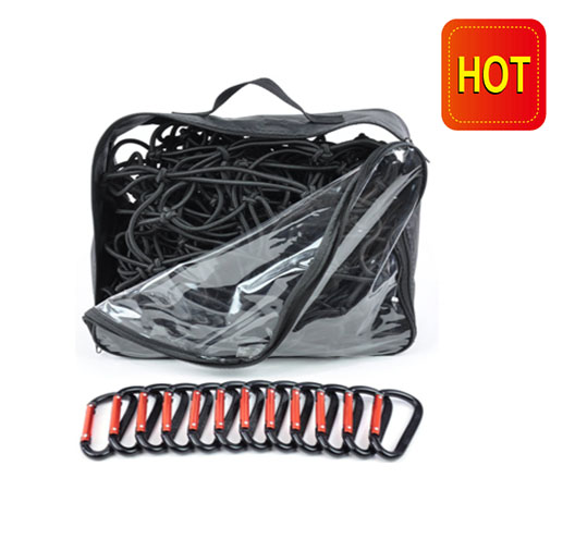 4'x6' Super Duty Bungee Cargo Net With 12pc D Carabiners