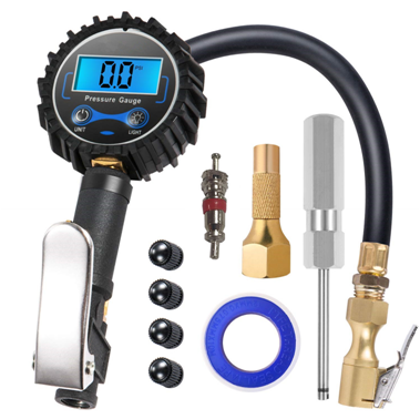 Digital Tire Inflator With Pressure Gauge 	