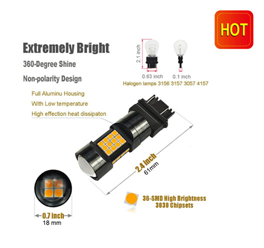 2pcs 36 SMD LED Light Bulbs Set