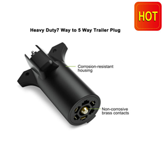 7 Way to 5 Way Flat 5 Pin Trailer Connector