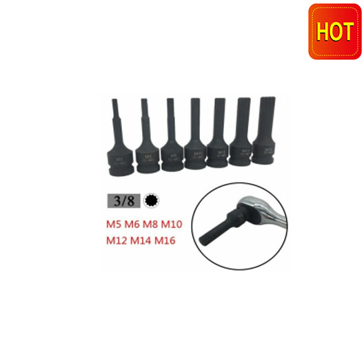 7pcs 1/2''DR.Spline ImpactBit Socket Set