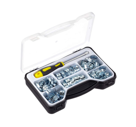 50PCS Hose Clamps Set With Socket Wrench