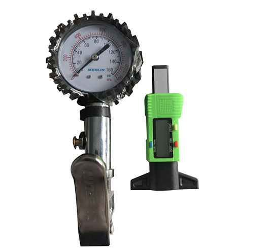 Tire Pressure Gauge With Tread Depth Gauge