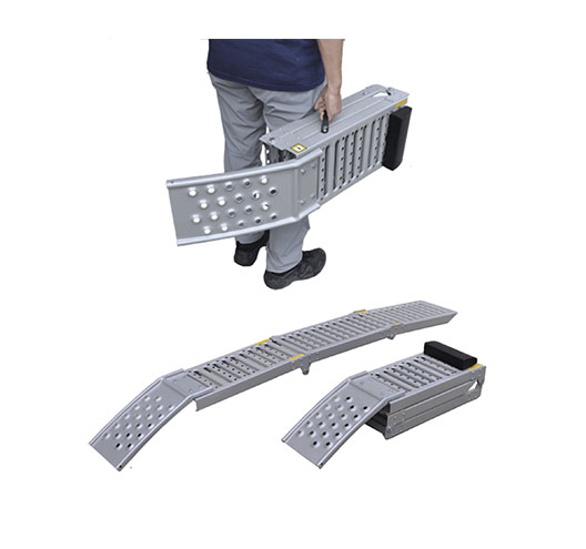 2 in 1 Multi-use Foldable Steel Ramp Set