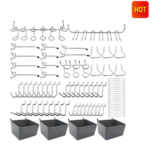 80 Piece Peg Board Hook Kit in Zinc