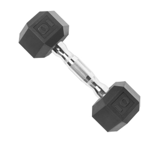 10LB Rubber Dumbbell