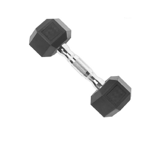 15LB Rubber Dumbbell