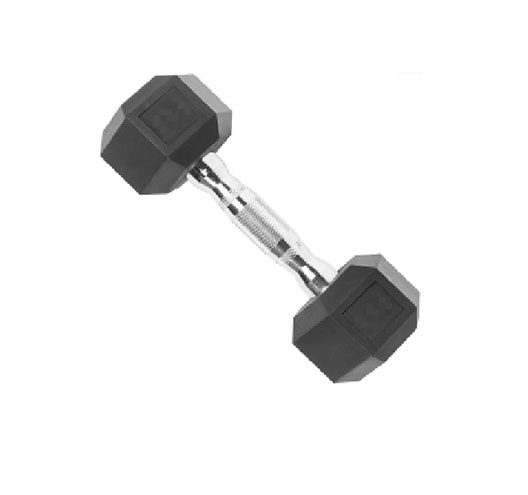 40LB Rubber Dumbbell