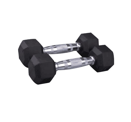 2Pc 5LB Rubber Dumbbell