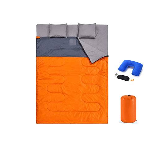 Camping Sleeping Bag Double with 6PC Accessories
