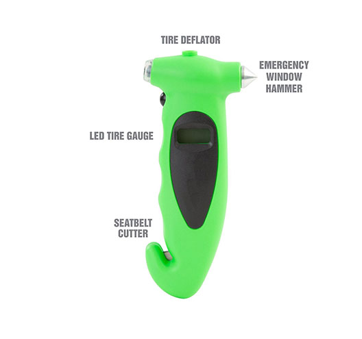 Digital Tire Gauge And Emergency Tool