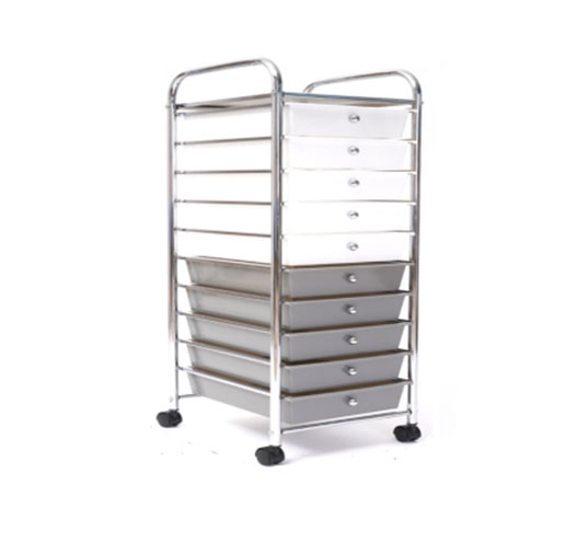 10 Drawer Make Up Mobile HomeOffice Salon Storage Trolley