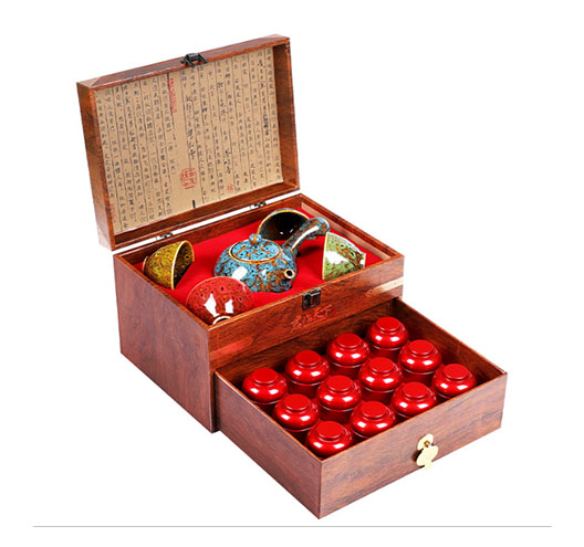 Double-layer Wooden Tea Box