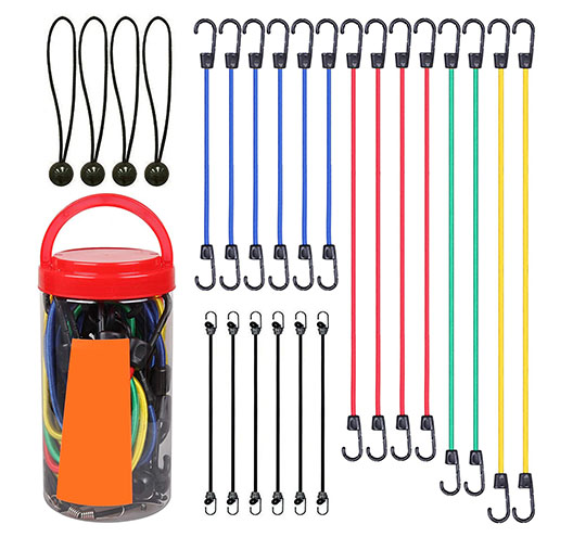 24-Piece Premium BungeeCords Assortment Set