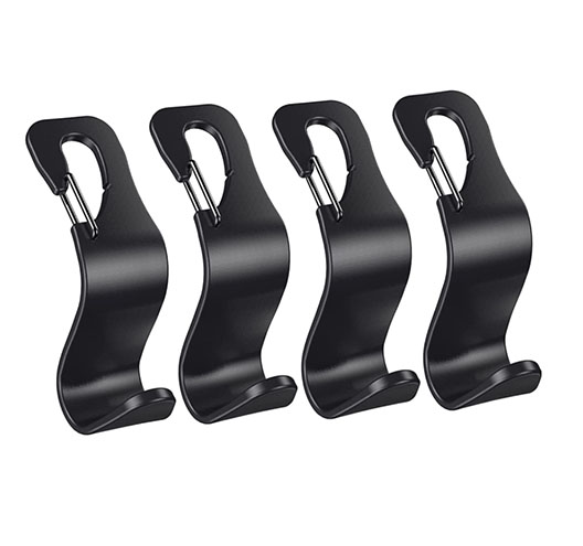 4 Pcs Car Vehicle Back Seat Headrest Hooks With Clip