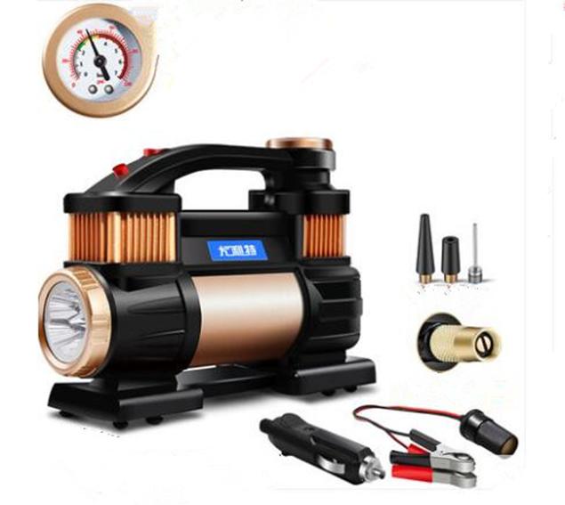 DC 12V Double Cylinder Air Compressor With LED Light