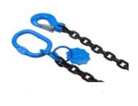 1Leg Chain Sling 1M 8mm G80  2 Ton