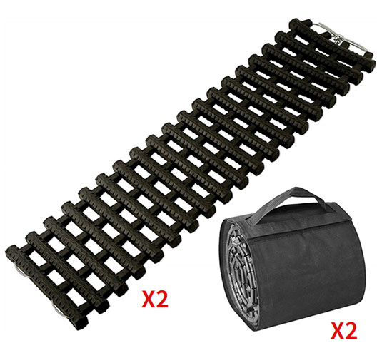 2 pcs traction aid set with canvas carrying bag