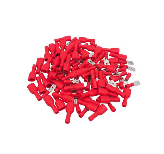 100PC Red Male Terminals