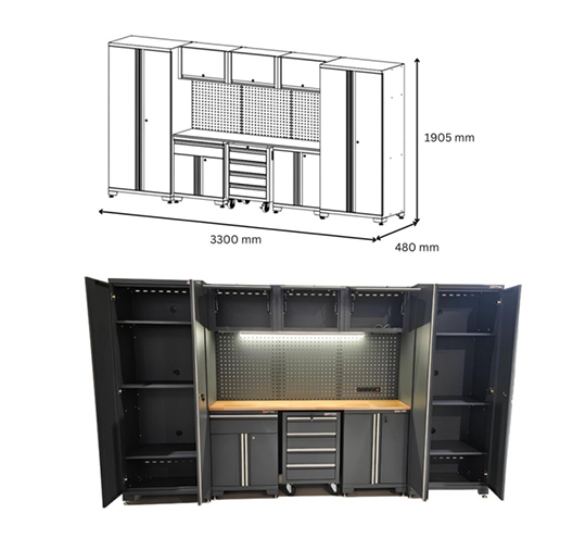 12 piece modular cabinet