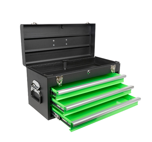 3-Drawer Metal Portable Chest Toolbox