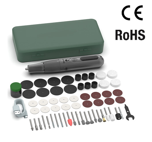 8V 61pcs Quick-Change Cordless Rotary Tool Kit