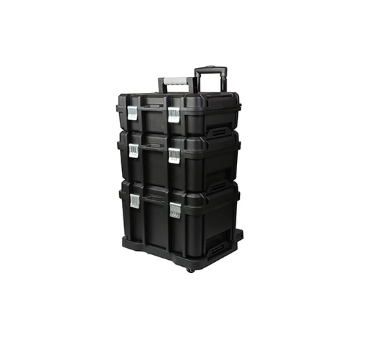 Stackable Plastic Trolley Tool Box 3in1 Set