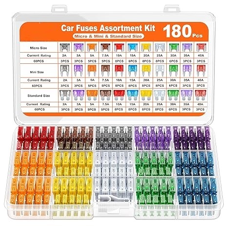180PCS Micro&Mini&Standard Auto Fuse Kit