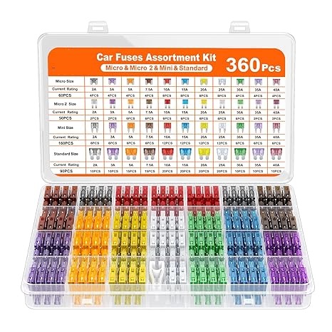 360PCS Micro&Mini&Standard&Micro2 Auto Fuse Kit