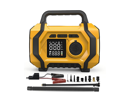 8-in-1  Air Compressor With Jump Starter With Air Blower
