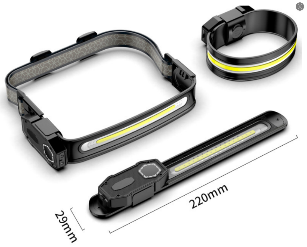 300LM COB RechargeableMultifunctional Headlamp		