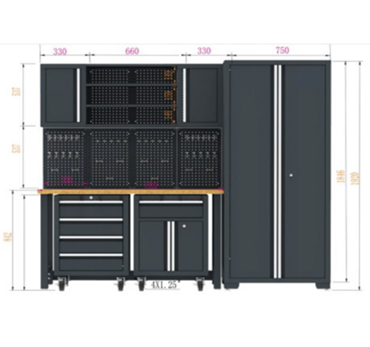 9 piece modular cabinet